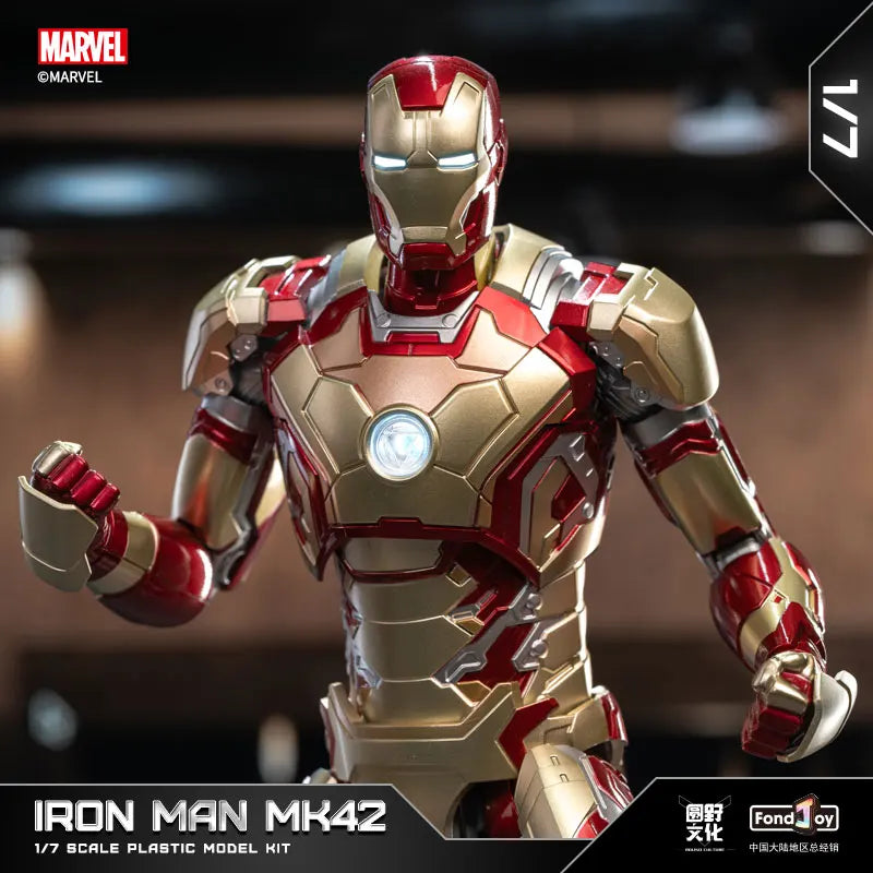 Homem de Ferro FondJoy LED MK42 MK43 MK46 MK1 MK2 MK3 MK4 Brinquedos DIY Figura de Ação Coleção Tony Stark Modelo de Anime Presente para Crianças