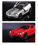 SLR 772S Modelo de carro de brinquedo Corpo de liga Pneus de borracha Diecast Supercarros Modelos Portas abertas Som Luz Brinquedos para crianças Presentes