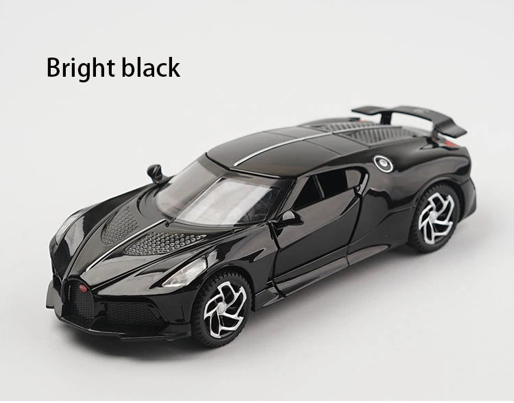 Brinquedos Bugatti La Voiture Noire Liga Fundida Simulação Brinquedo Veículos Modelos Meninos Presentes para Crianças