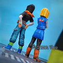 Figura de ação de anime Dragon Ball Z Android 18 e Android 17 em PVC,  24 cm coleção de brinquedos e presentes