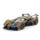 GT V12 Super Concept Sports Car Alloy Metal Diecast Modelo de Carro Som Luz Brinquedos Infantis