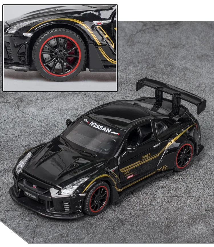 NISSAN GTR R35 Carro Esportivo Liga Modelo de Carro Diecasts e Veículos de Brinquedo Carros de Brinquedo Simulação Brinquedos Infantis para Presentes de Crianças Brinquedo