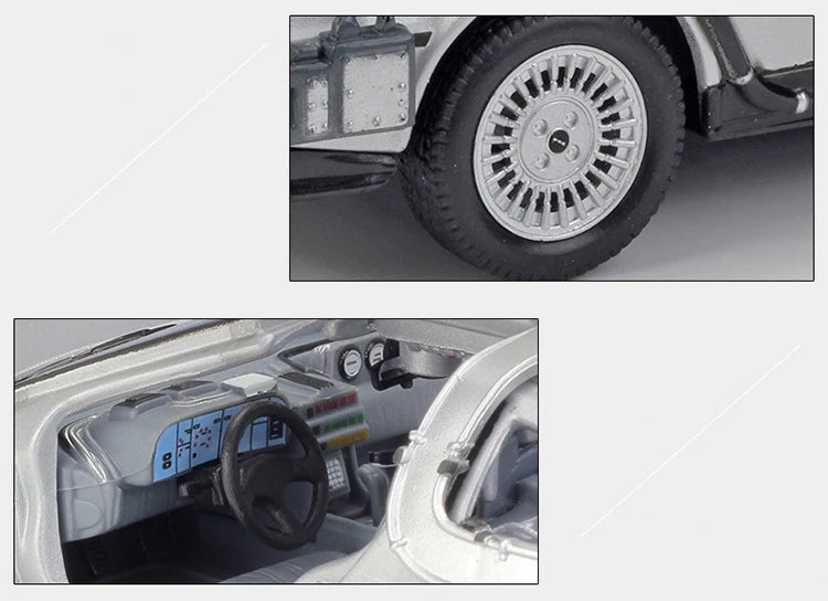 Delorean De Volta para o Futuro Máquina do Tempo Diecast Liga Modelo Carro de  Metal para Meninos Brinquedo Coleção de Presentes