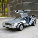 DeLorean Time Machine De Volta para o Futuro Modelo de Carro de Metal Fundido Simulação Coleção Brinquedo Infantil Presente