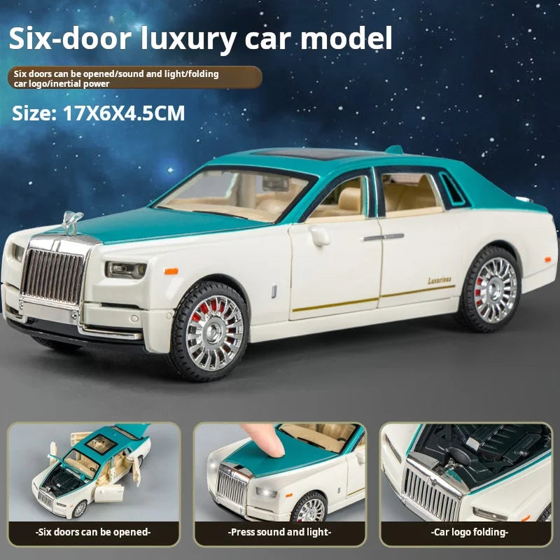Rolls-Royce Phantom Modelo de Carro Ornamentos Carro de Luxo Sedan Brinquedo Infantil Coleção para presente