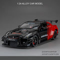 GTR Revuelto Carro de Liga de Brinquedo Miniatura Diecast Supercarro Portas Abertas Som Luz Puxar Volante Dianteiro Carros de Direção Presente para Criança