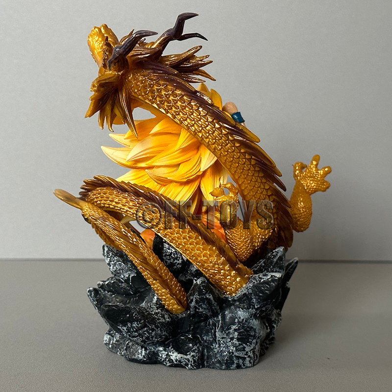 Figura de ação Dragon Ball Z versão Q SSJ3 Goku, bonecos de ação Dragon Fist Explosion PVC GK, estátua, modelo colecionável, brinquedos