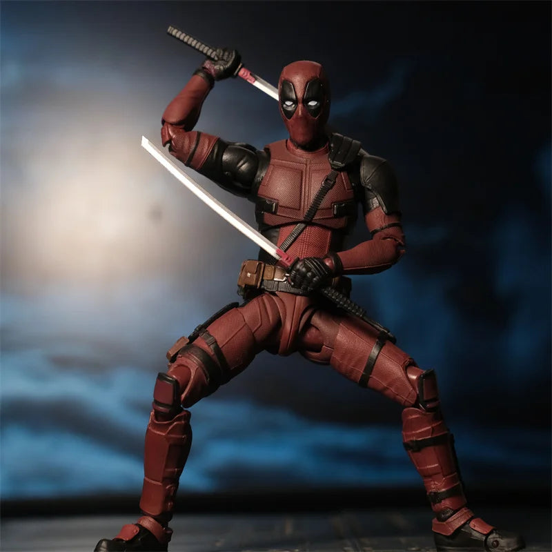 Deadpool Deadpool e Wolverine SHFiguarts Joint Movable New Mutants Wilson Comics SHF Modelo de filme Brinquedo para crianças Presente