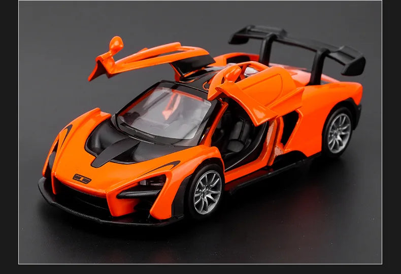 Modelo de carro de liga leve, brinquedo infantil, modelo de carro com som e luz, carro de exposição, brinquedo não controlado por rádio