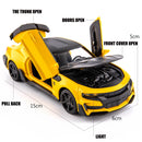 BEE Alloy Racing Sport Car Modelo Diecast & Toy Vehicles Metal Decoração Som Luz Coleção Brinquedos para Meninos Presente