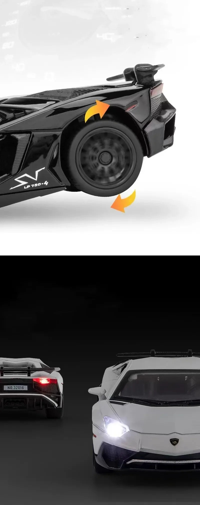 Lamborghinis SV LP750-4 Liga Esportiva Modelo Diecast & Brinquedo Veículo de Metal Simulação Modelo de Carro Coleção Presentes Infantis