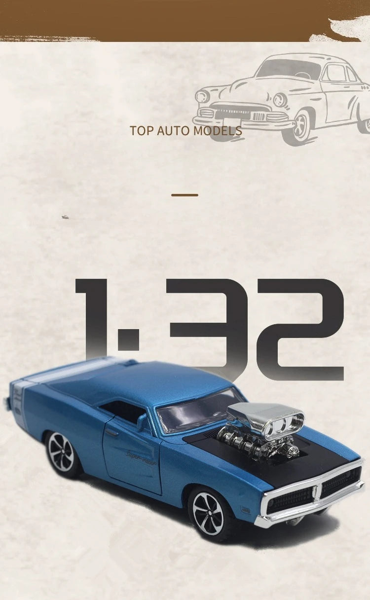 Mini Dodge Alloy Modelo Retro Simulação Brinquedo Coleção Ornamento Presente