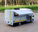 Carro de luxo RV modelo de carro de brinquedo fundido de metal Camper Van Motorhome modelo de carro de turismo com som e luz presente para crianças