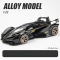 GT V12 Super Concept Sports Car Alloy Metal Diecast Modelo de Carro Som Luz Brinquedos Infantis