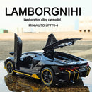Lamborghini Centenario Lp770 diecast  modelo carros liga automóveis brinquedos presente para crianças puxar para trás luz música
