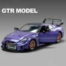 Nissan Skyline Ares GTR R35 Diecasts e veículos de brinquedo, modelo de carro de brinquedo de metal, simulação de alta qualidade, coleção de brinquedos para crianças