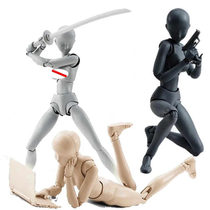 Drawing Figurines Body Kun Body Chan Doll PVC Movable Action Figure Model For SHF Artist Art Model Figure without box