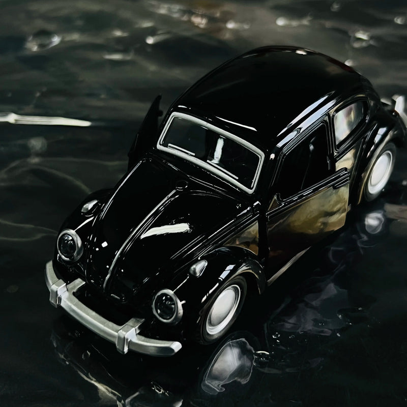 Carro antigo esportivo modelo fusca clássico miniatura brinquedo de carro de liga leve de alta qualidade com porta dupla, decoração , presentes