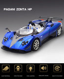 Pagani Zonda HP Barchetta Alloy Concept Sports Car Modelo Diecasts Metal Racing Vehicles Modelo de carro com som e luz Brinquedo para crianças Presente
