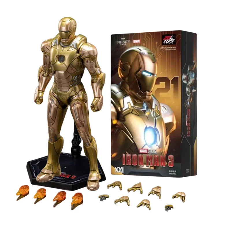 Figuras de ação Estátua de filme Modelo Adulto Colecionável ZD Toys Iron Man Series Blacklash Figuras 1/10 MK33 MK39 MK17 MK21