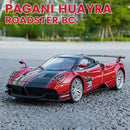 Pagani Huayra BC Blu Francia/Candy Blue com detalhes em carbono, modelo de carro 1/18 da Autoart