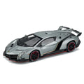Lamborghini esportivo modelo Veneno, escala 1/24, porta que pode ser aberta, carro de brinquedo com roda dianteira dirigível