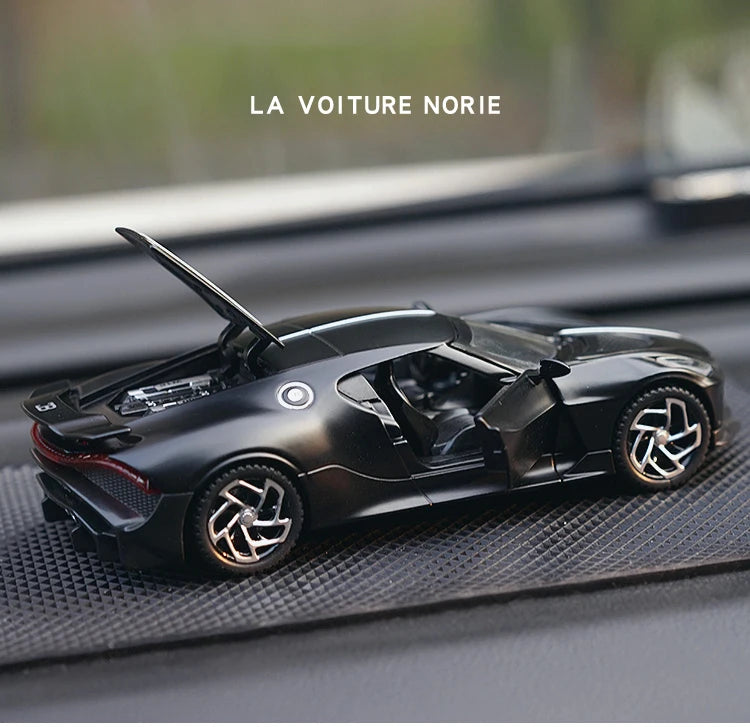 Brinquedos Bugatti La Voiture Noire Liga Fundida Simulação Brinquedo Veículos Modelos Meninos Presentes para Crianças