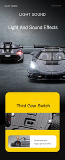 Jesko Super Car Model Toys Metal Diecast Light Music Pull Back Sports Cars Models Collection Racing Vehicle Gift Boys
