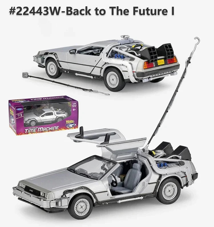 Delorean De Volta para o Futuro Máquina do Tempo Diecast Liga Modelo Carro de Metal para Meninos Brinquedo Coleção de Presentes