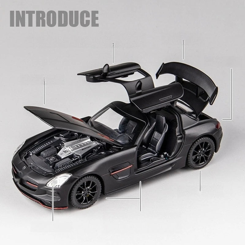 Simulado Benz AMG Carro Esportivo SLS Liga Modelo de Carro Modelo de Carro Ornamento Menino Crianças Carro Brinquedos