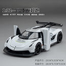 1:32 Scale Alloy Supercar Toy Car Model with Sound & Light, Retro Pullback Action - Ideal Gift for Kids, Authentic Detai