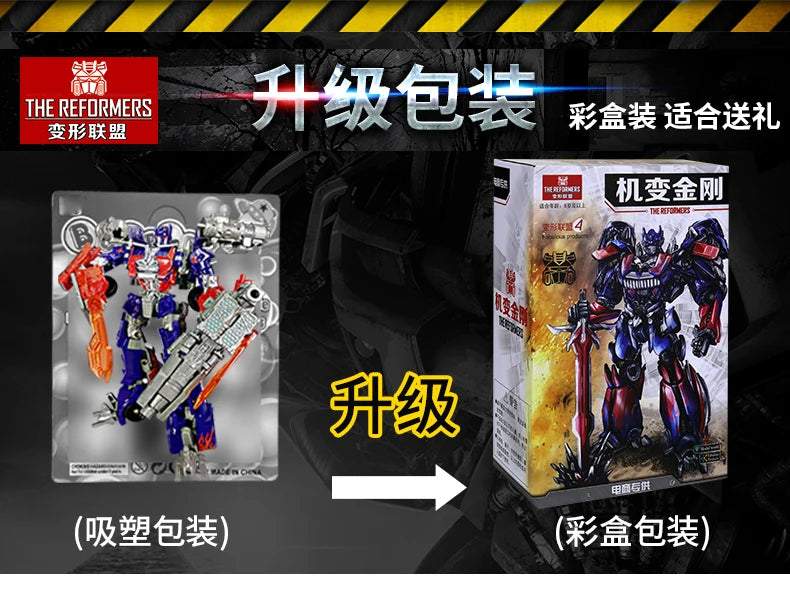 Transformers  Brinquedos de transformação Robô Carro Liga de Plástico YS04A Optimu Prim Figura de Ação Anime Filme Série Presente de Aniversário para Crianças