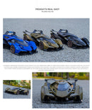 GT V12 Super Concept Sports Car Alloy Metal Diecast Modelo de Carro Som Luz Brinquedos Infantis