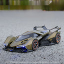 GT V12 Super Concept Sports Car Alloy Metal Diecast Modelo de Carro Som Luz Brinquedos Infantis