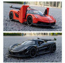 1:32 Scale Alloy Supercar Toy Car Model with Sound & Light, Retro Pullback Action - Ideal Gift for Kids, Authentic Detai