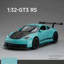GT3-RS Targa 4S Carro Esportivo Brinquedo Leve Som Puxar Para Trás Liga Fundida Carros de Corrida Coleção Presente Meninos