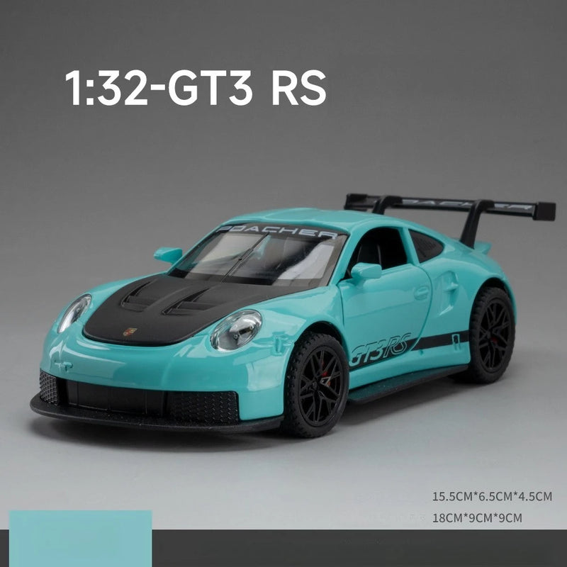 GT3-RS Targa 4S Carro Esportivo Brinquedo Leve Som Puxar Para Trás Liga Fundida Carros de Corrida Coleção Presente Meninos