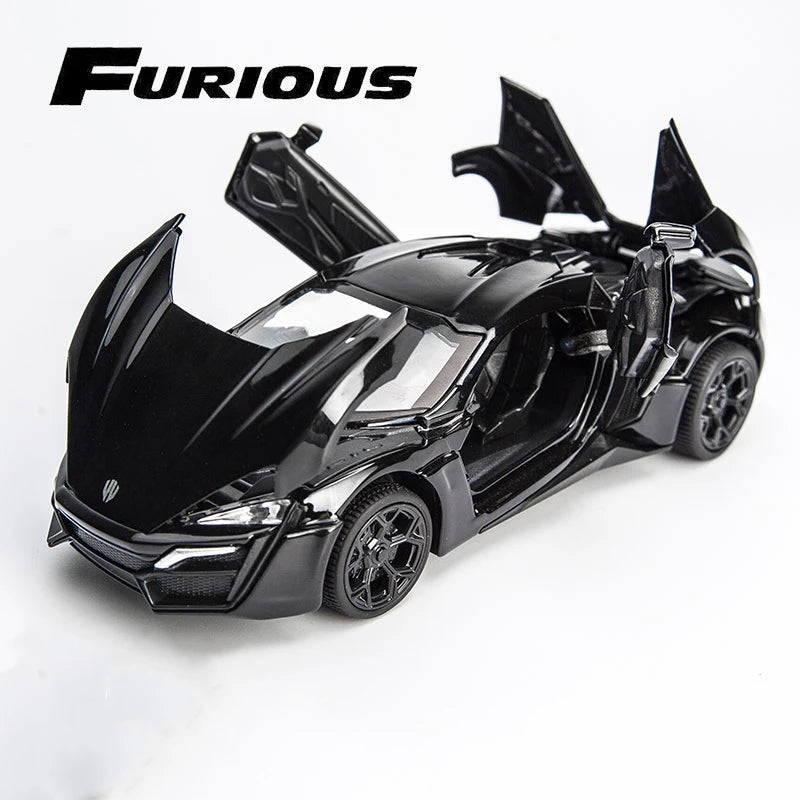 Lyken Hyper Fast Alloy Sport Car Modelo Diecasts & Toy Vehicles e Furious Cars Decoração Brinquedos para Crianças