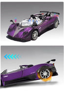 Pagani Zonda HP Barchetta Alloy Concept Sports Car Modelo Diecasts Metal Racing Vehicles Modelo de carro com som e luz Brinquedo para crianças Presente
