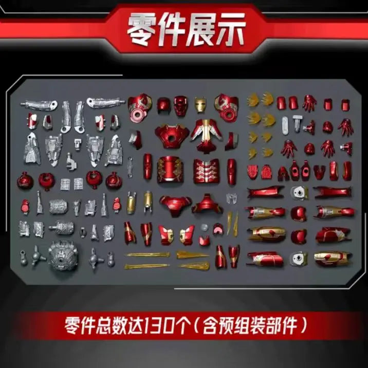 Homem de Ferro FondJoy LED MK42 MK43 MK46 MK1 MK2 MK3 MK4 Brinquedos DIY Figura de Ação Coleção Tony Stark Modelo de Anime Presente para Crianças