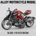 Pocket Toy Alloy Motorcycle Model Miniature Diecast Racing Off-Road Motorcycle Simulation Car Toy Street Motorcycle Model Gift