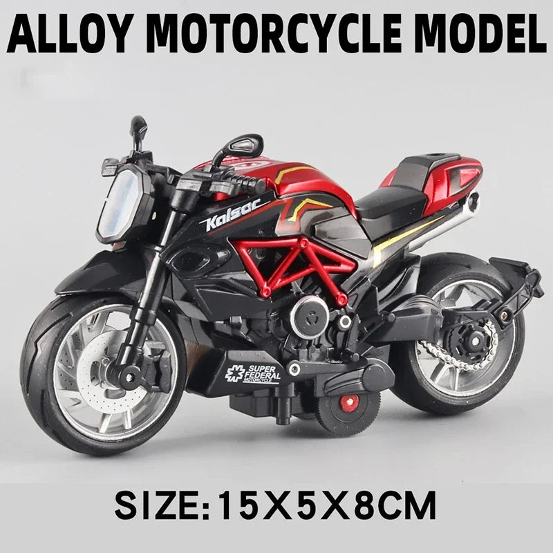 Pocket Toy Alloy Motorcycle Model Miniature Diecast Racing Off-Road Motorcycle Simulation Car Toy Street Motorcycle Model Gift