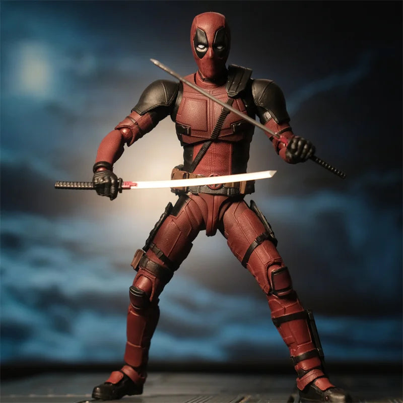 Deadpool Deadpool e Wolverine SHFiguarts Joint Movable New Mutants Wilson Comics SHF Modelo de filme Brinquedo para crianças Presente