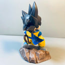 Dragon Ball Childhood Little Goku Hugs Puer Ya Mu Tea Little Follower Figures Doll Pvc Model Statue Collection Toys Ornamen Gift