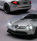 SLR 772S Modelo de carro de brinquedo Corpo de liga Pneus de borracha Diecast Supercarros Modelos Portas abertas Som Luz Brinquedos para crianças Presentes