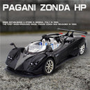 Pagani Zonda HP Barchetta Alloy Concept Sports Car Modelo Diecasts Metal Racing Vehicles Modelo de carro com som e luz Brinquedo para crianças Presente