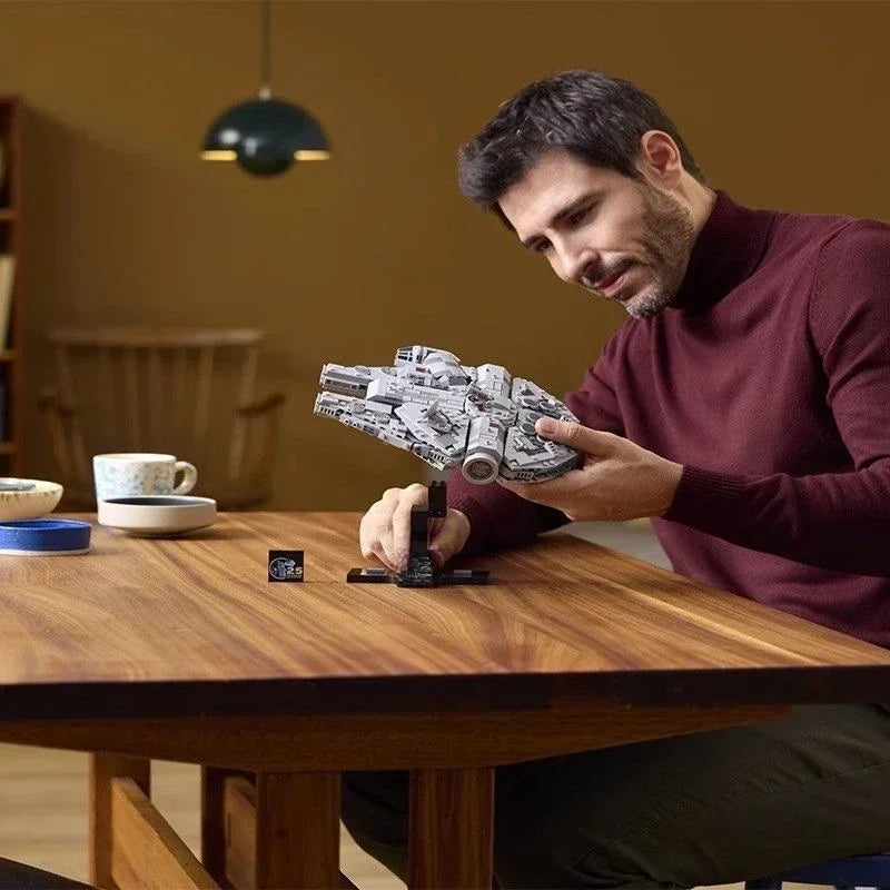 Millennium Falcon Starship New Hope 25º aniversário modelo colecionável Técnico 921 peças faça você mesmo construção 75375 conjuntos brinquedos adultos presentes