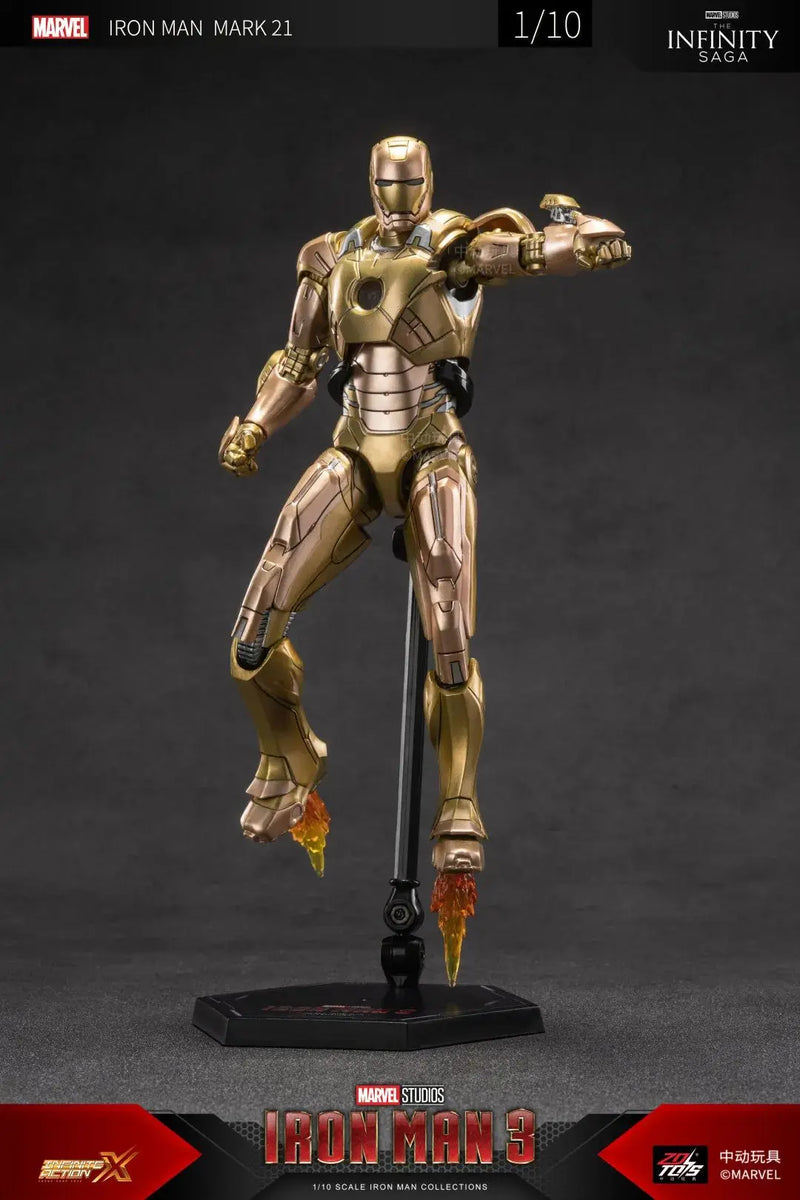Figuras de ação Estátua de filme Modelo Adulto Colecionável ZD Toys Iron Man Series Blacklash Figuras 1/10 MK33 MK39 MK17 MK21