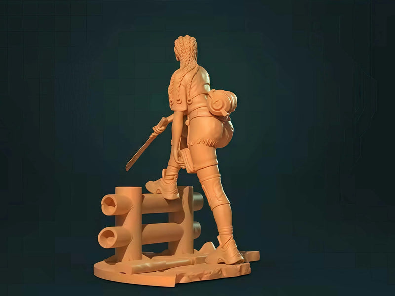 Modelo 3D em Resina 1/20 – 2 Personagens Femininas Estilo Agente | Kit Cru para Colecionadores