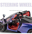 McLaren Senna Liga de Metal Fundido Modelo de Carro Som e Luz Coleção Hobby Super Racing Serie Presente de Aniversário para Menino